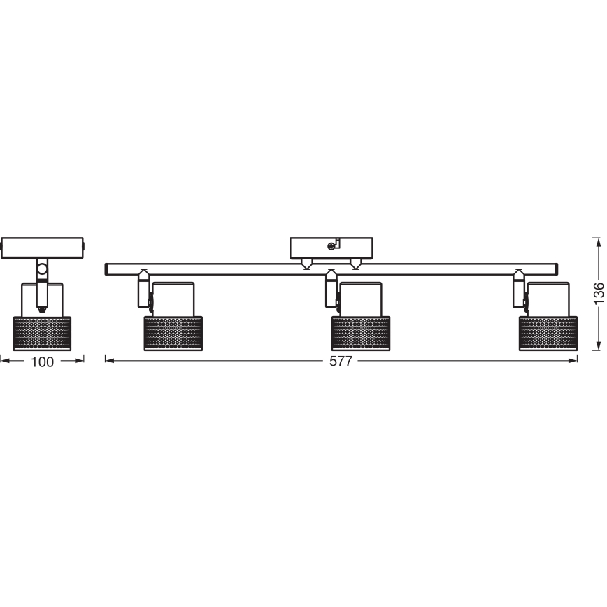 Ledvance - LED-kohdevalaisin DECOR CORK 3xGU10/3,4W/230V