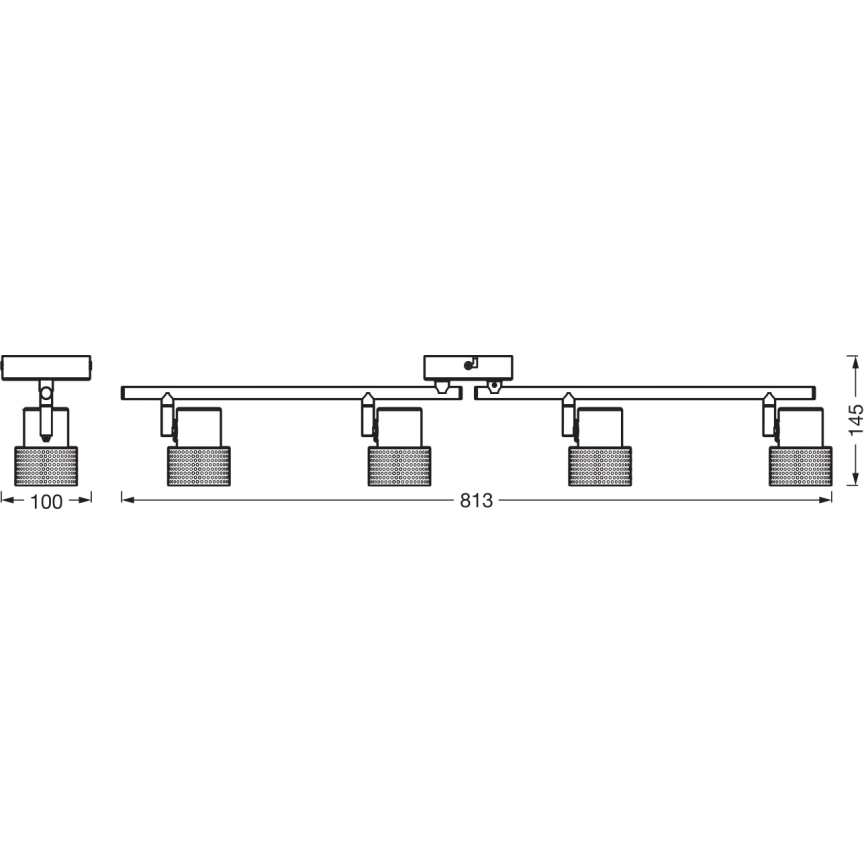 Ledvance - LED-kohdevalaisin DECOR CORK 4xGU10/3,4W/230V