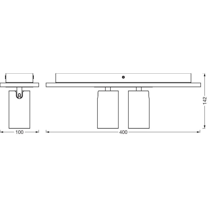 Ledvance - LED-kohdevalaisin DECOR MERCURY 2xGU10/3,4W/230V