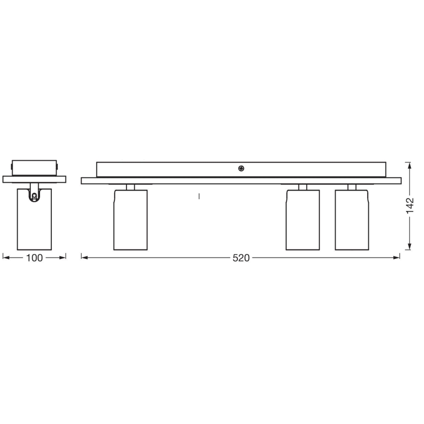 Ledvance - LED-kohdevalaisin DECOR MERCURY 3xGU10/3,4W/230V