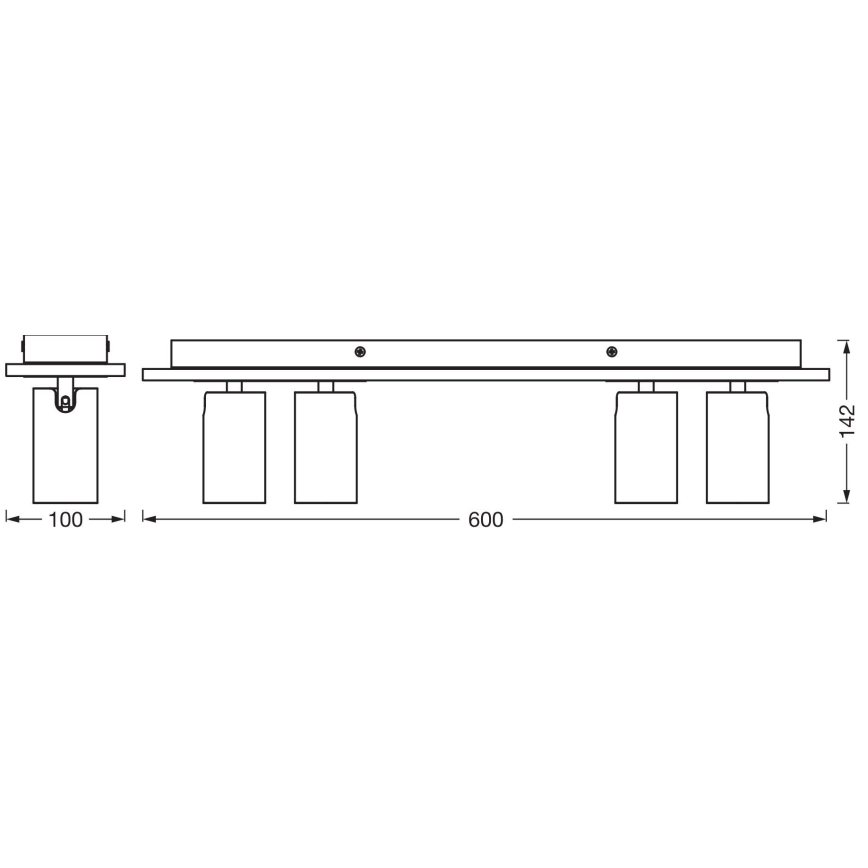 Ledvance - LED-kohdevalaisin DECOR MERCURY 4xGU10/3,4W/230V
