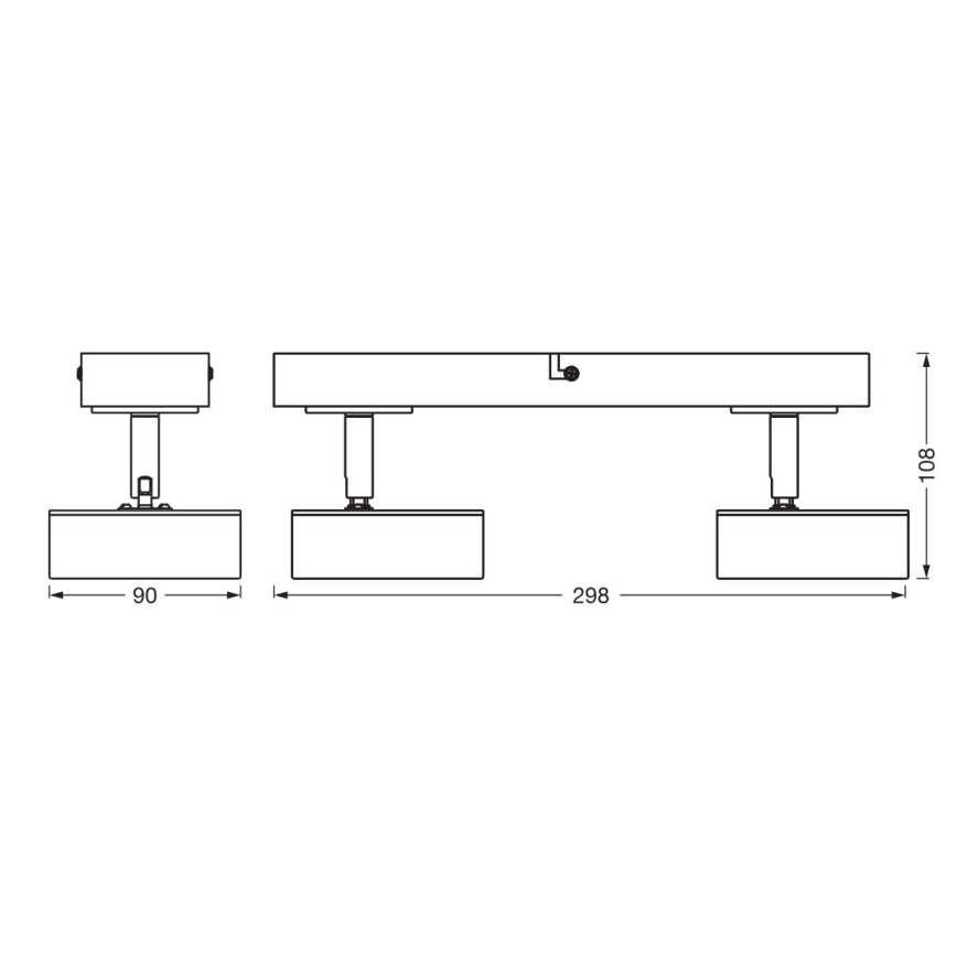 Ledvance - LED-kohdevalaisin DECOR PLUTO 2xLED/4,8W/230V