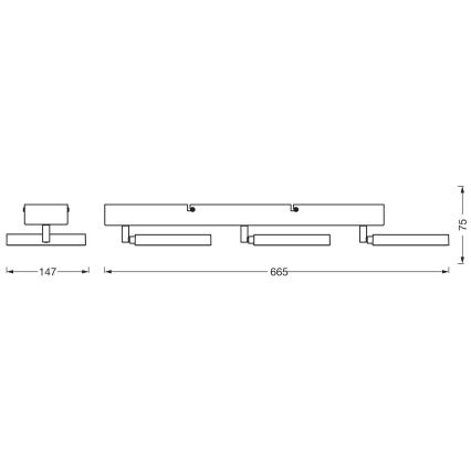 Ledvance - LED-kohdevalaisin DECOR SATURN 3xLED/11W/230V 3000/4200/6500K