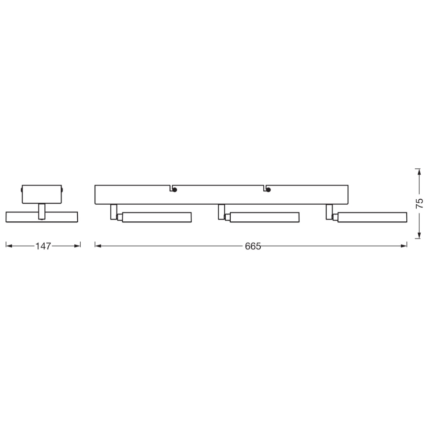Ledvance - LED-kohdevalaisin DECOR SATURN 3xLED/11W/230V 3000/4200/6500K