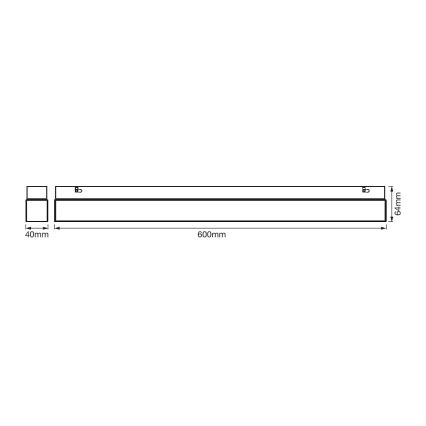 Ledvance - LED-kylpyhuoneen peilivalaisin SQUARE LED / 14W / 230V IP44 3000 / 4000K CRI 90 Ra