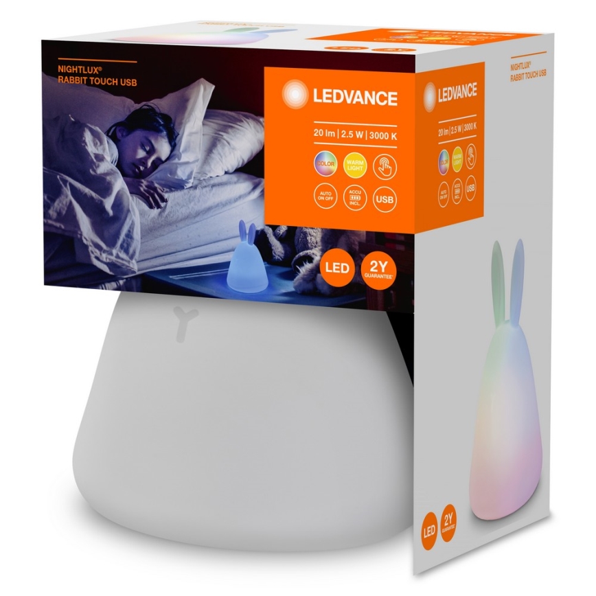 Ledvance - LED lasten kosketusyölamppua TOUCH LED/2,5W/5V