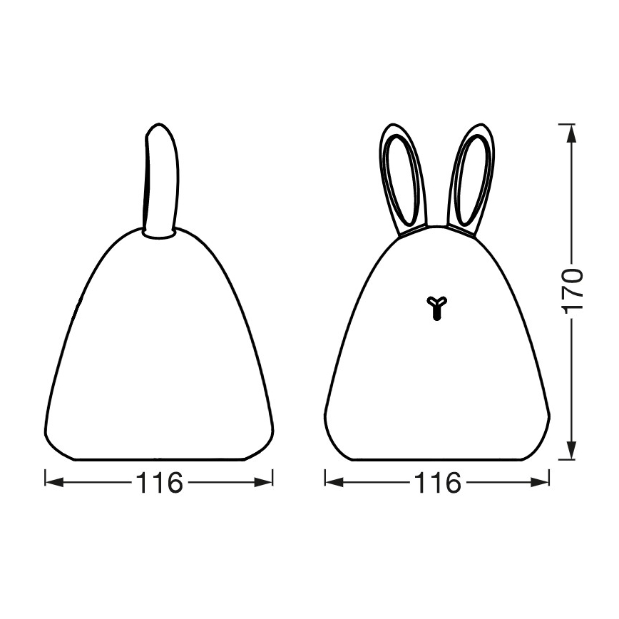 Ledvance - LED lasten kosketusyölamppua TOUCH LED/2,5W/5V