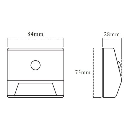 Ledvance - LED-portaikkovalo anturilla NIGHTLUX LED/0,25W/4,5V IP54