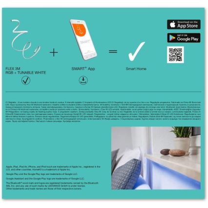Ledvance - LED RGB-himmenninnauha SMART + FLEX 3m LED / 12W / 230V BT