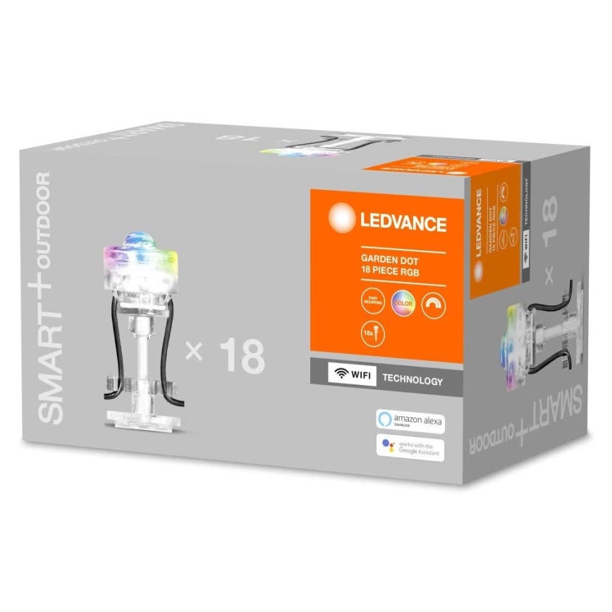 Ledvance - LED-RGB-koristevalaisin ulkotiloihin SMART+ DOT 18xLED/4W/230V IP65 Wi-Fi