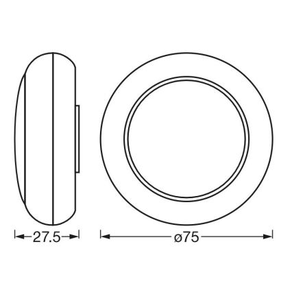 Ledvance - LED RGB Kosketus suuntavalo DOT-IT LED/0,2W/4,5V