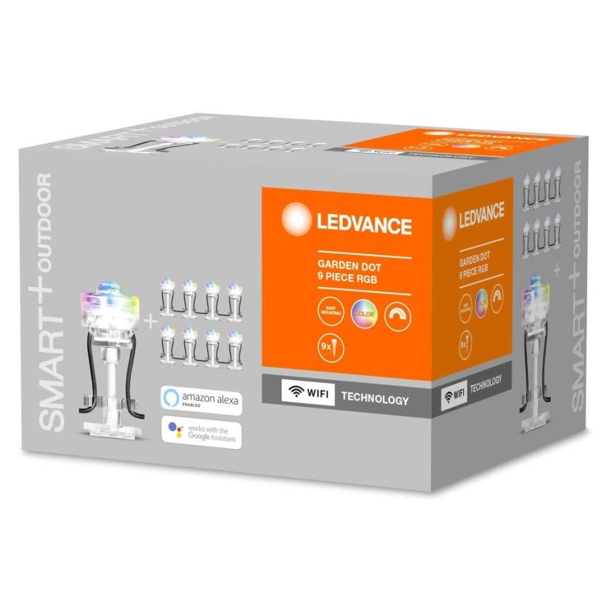 Ledvance - LED RGB Outdoor -laajennussarja SMART + DOT 9xLED / 2,5W / 230V IP65 Wi-Fi
