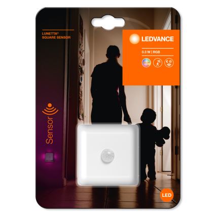 Ledvance-LED RGB suuntavalo pistorasiaan anturilla LUNETTA LED/0,3W/230V
