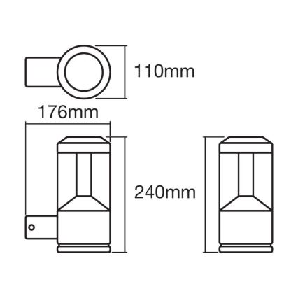 Ledvance -LED RGBW himmennettävä seinävalaisin SMART + MODERN LED / 12W / 230V IP44 Bluetooth