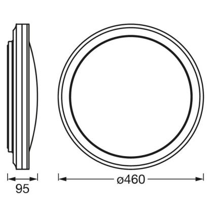 Ledvance - LED RGBW Himmennettävä kattovalo SMART+ CIRCLE LED/28W/230V 3000-6500K Wi-Fi