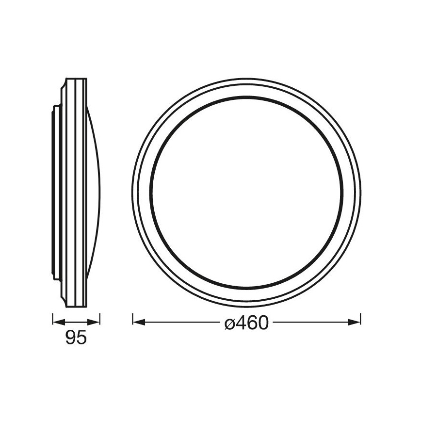 Ledvance - LED RGBW Himmennettävä kattovalo SMART+ CIRCLE LED/28W/230V 3000-6500K Wi-Fi