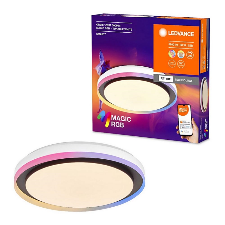 Ledvance - LED RGBW Himmennettävä kattovalo SMART+ MAGIC LED/38W/230V 2700-6500K Wi-Fi