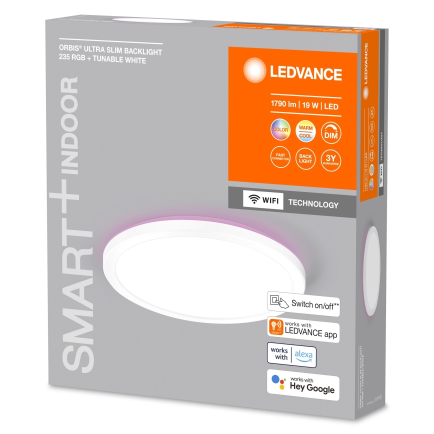 Ledvance - LED RGBW Himmennettävä kattovalo SMART+ ORBIS LED/19W/230V 2700-6500K Wi-Fi