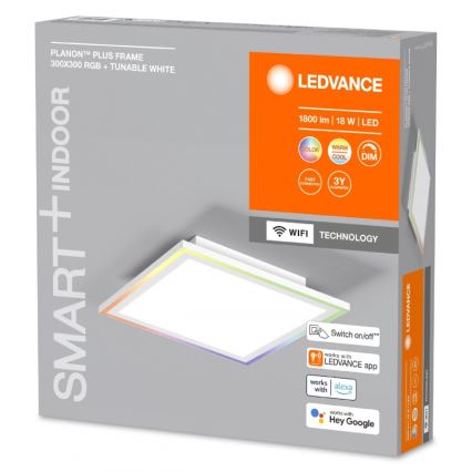Ledvance - LED RGBW Himmennettävä kattovalo SMART+ PLANON LED/18W/230V 2700-6500K Wi-Fi