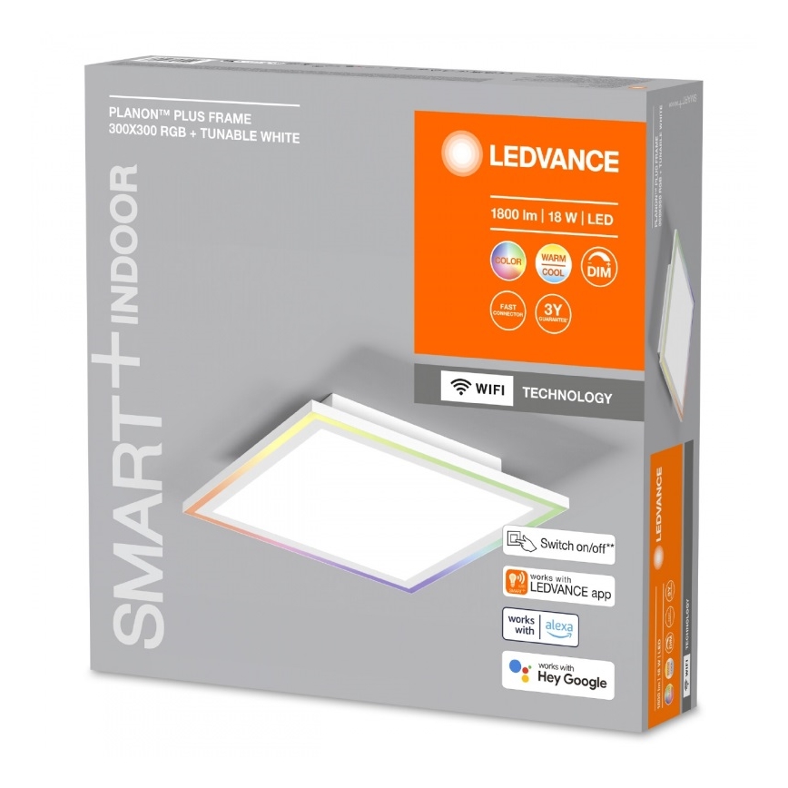 Ledvance - LED RGBW Himmennettävä kattovalo SMART+ PLANON LED/18W/230V 2700-6500K Wi-Fi