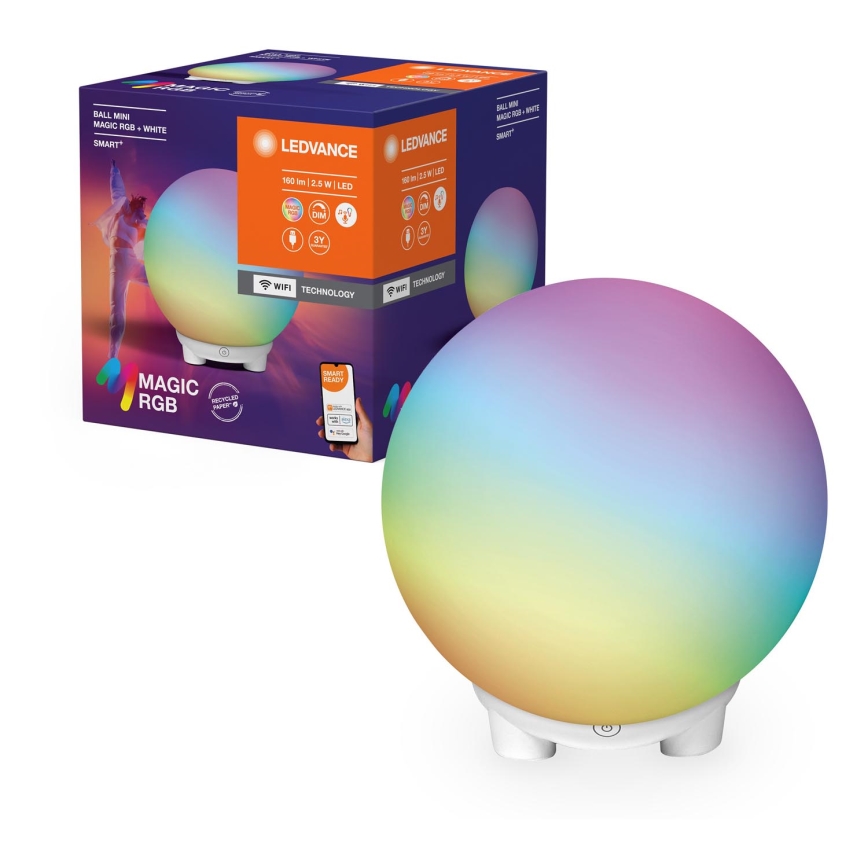 Ledvance - LED RGBW himmennettävä ladattava pöytävalaisin SMART+ MAGIC LED/2,5W/5V 2200-6500K Wi-Fi