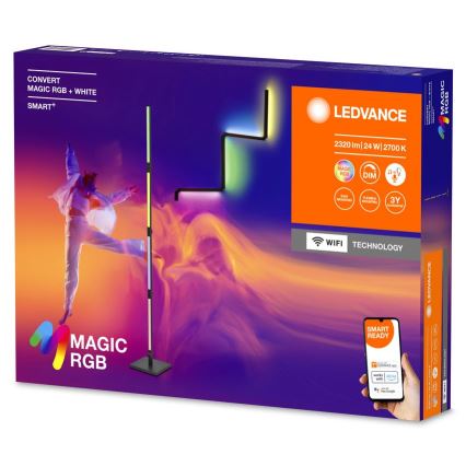 Ledvance - LED RGBW Himmennettävä lattiavalaisin 2in1 SMART+ MAGIC LED/24W/230V Wi-Fi