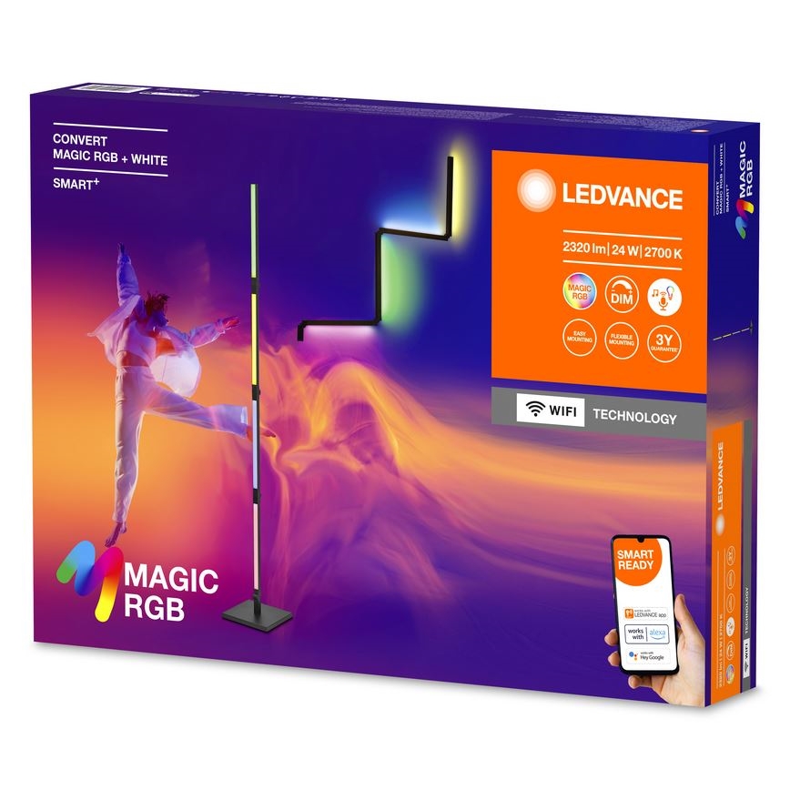 Ledvance - LED RGBW Himmennettävä lattiavalaisin 2in1 SMART+ MAGIC LED/24W/230V Wi-Fi