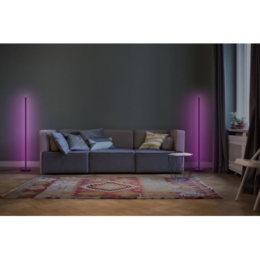 Ledvance - LED RGBW Himmennettävä lattiavalaisin SMART+ FLOOR LED/14W/230V 2700-6500K Wi-Fi musta + kaukosäädin
