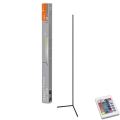 Ledvance - LED RGBW Himmennettävä lattiavalaisin SMART+ FLOOR LED/20W/230V 2700-6500K Wi-Fi musta + kaukosäädin