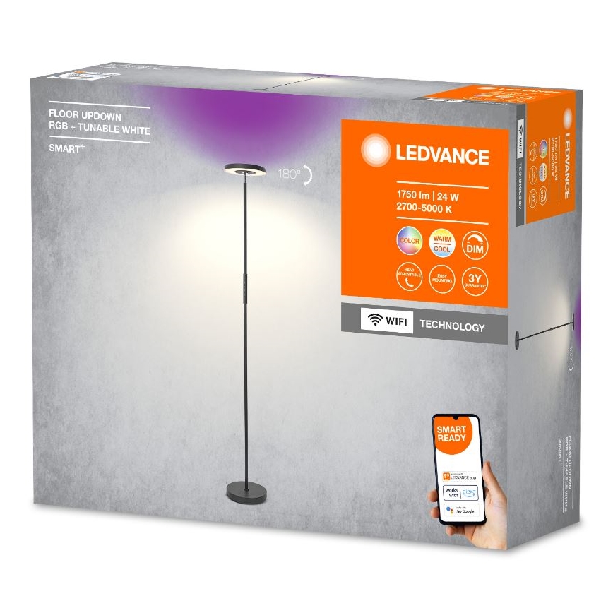 Ledvance - LED RGBW himmennettävä lattiavalaisin SMART+ FLOOR LED/24W/230V 2700-5000K Wi-Fi