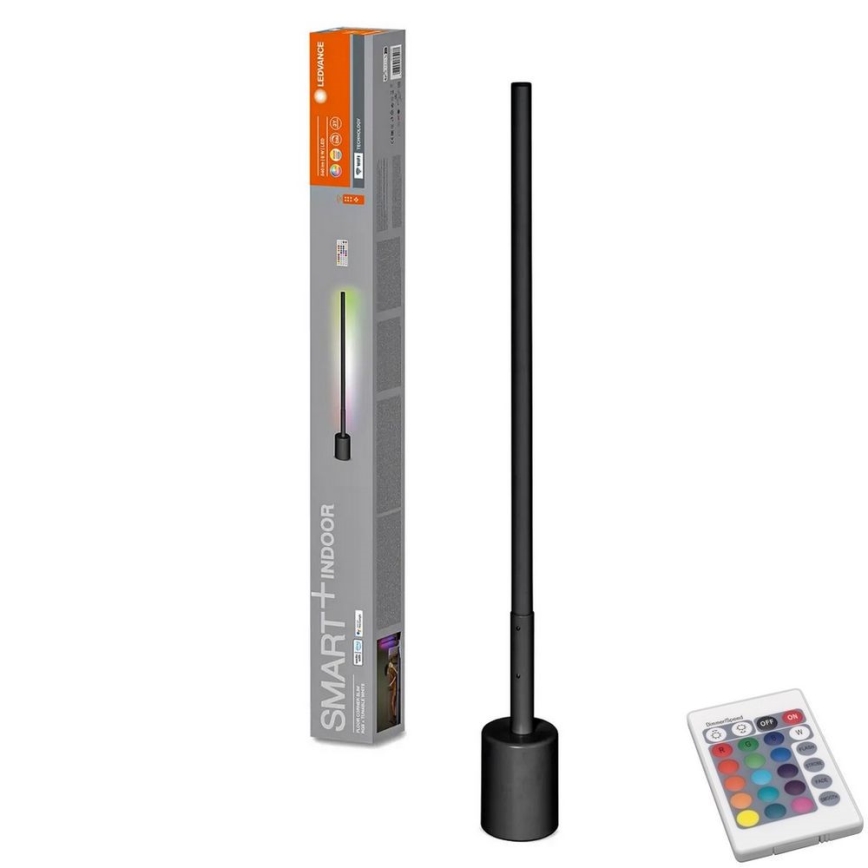 Ledvance - LED RGBW Himmennettävä lattiavalaisin SMART+ FLOOR LED/8W/230V 2700-6500K Wi-Fi musta + kaukosäädin