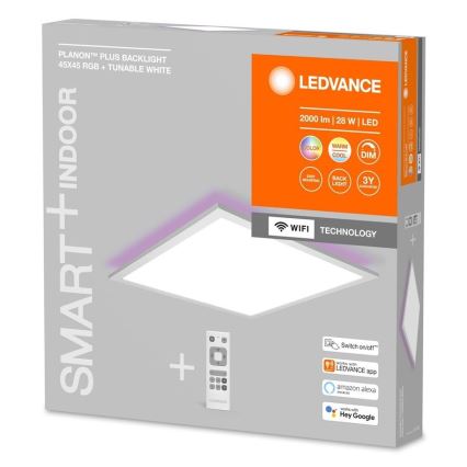 Ledvance - LED RGBW Himmennettävä paneeli SMART+ PLANON LED/28W/230V Wi-Fi + kauko-ohjain