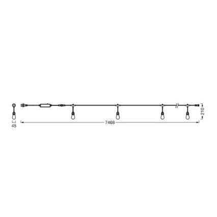 Ledvance - LED RGBW Himmennettävä ulkoketju SMART+ STRING 12xLED/0,37W/230V IP44 Wi-Fi