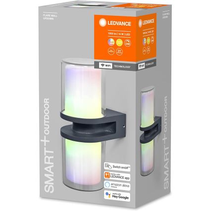 Ledvance - LED RGBW Himmennettävä ulkoseinävalo SMART+ FLARE 2xLED/7W/230V Wi-Fi IP44