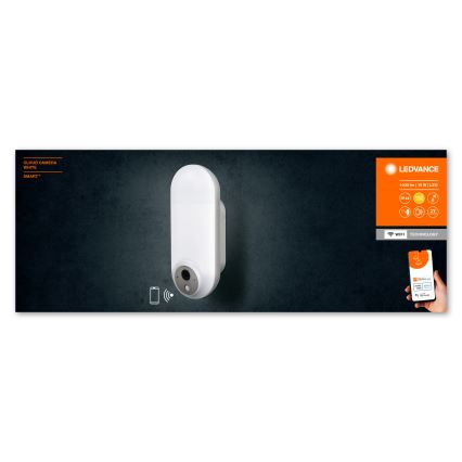Ledvance - LED RGBW Himmennettävä ulkoseinävalaisin anturilla ja kamera SMART+ LED/15W/230V Wi-Fi IP44