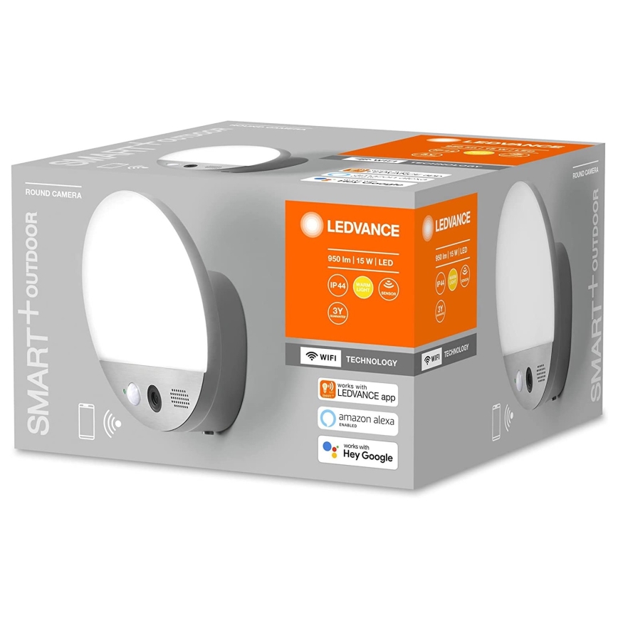 Ledvance - LED-ulkoseinävalaisin anturilla ja kameralla SMART+ LED/15W/230V Wi-Fi IP44