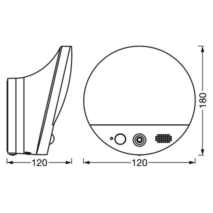 Ledvance - LED-ulkoseinävalaisin anturilla ja kameralla SMART+ LED/15W/230V Wi-Fi IP44