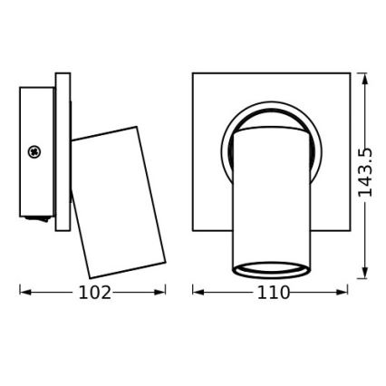 Ledvance - LED-seinävalaisin DECOR MERCURY 1xGU10/3,4W/230V