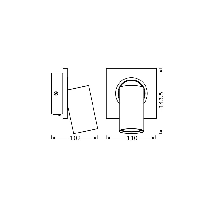 Ledvance - LED-seinävalaisin DECOR MERCURY 1xGU10/3,4W/230V