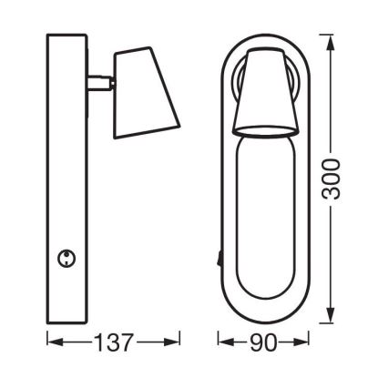 Ledvance - LED-seinävalaisin DECOR NEPTUNE LED/13W/230V