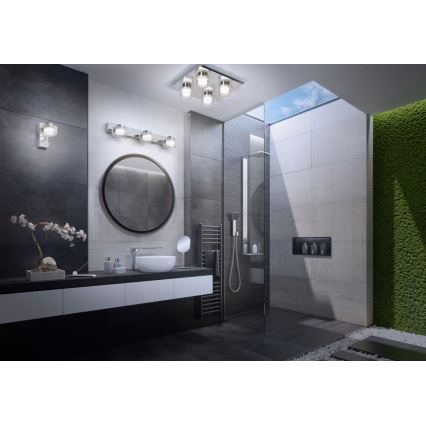 Ledvance - LED-seinävalaisin kylpyhuoneeseen ORBIS FLAME 2xLED/5,5W/230V 3000/4000K IP44 kromi