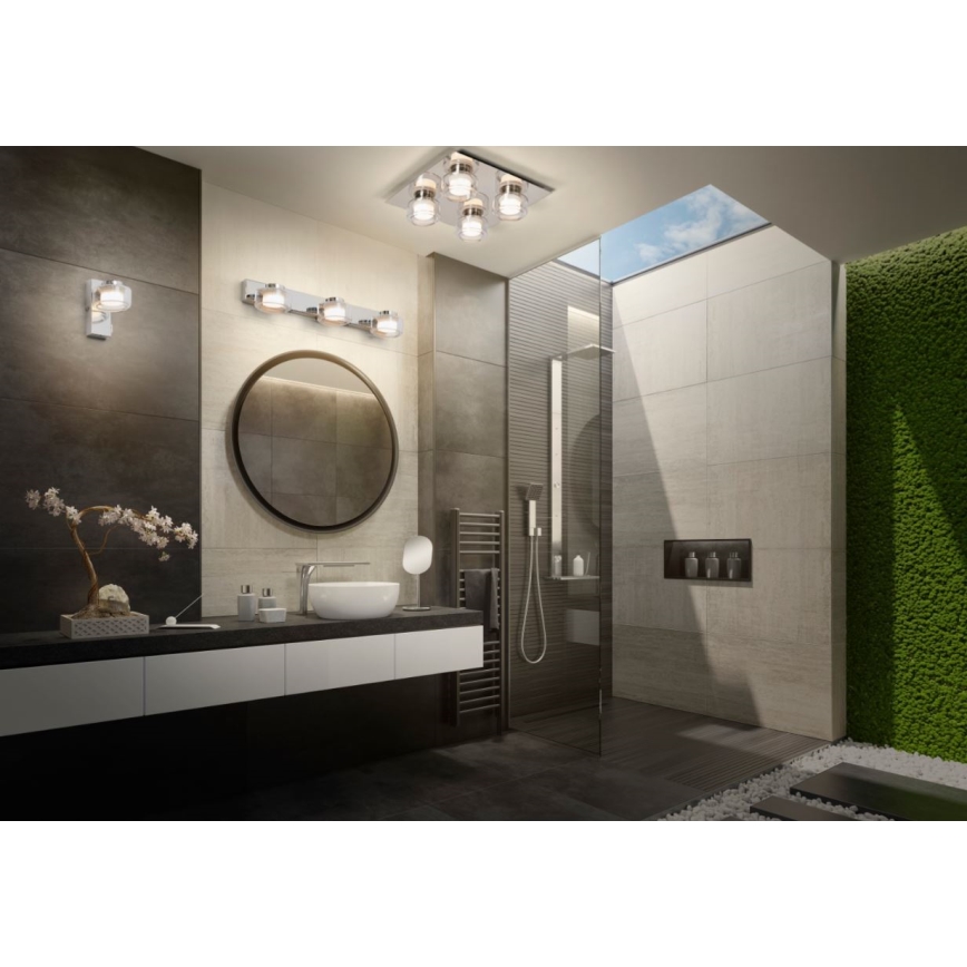 Ledvance - LED-seinävalaisin kylpyhuoneeseen ORBIS FLAME 2xLED/5,5W/230V 3000/4000K IP44 kromi