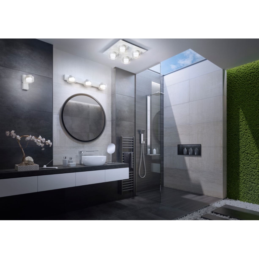 Ledvance - LED-seinävalaisin kylpyhuoneeseen ORBIS FLAME 2xLED/5,5W/230V 3000/4000K IP44 valkoinen