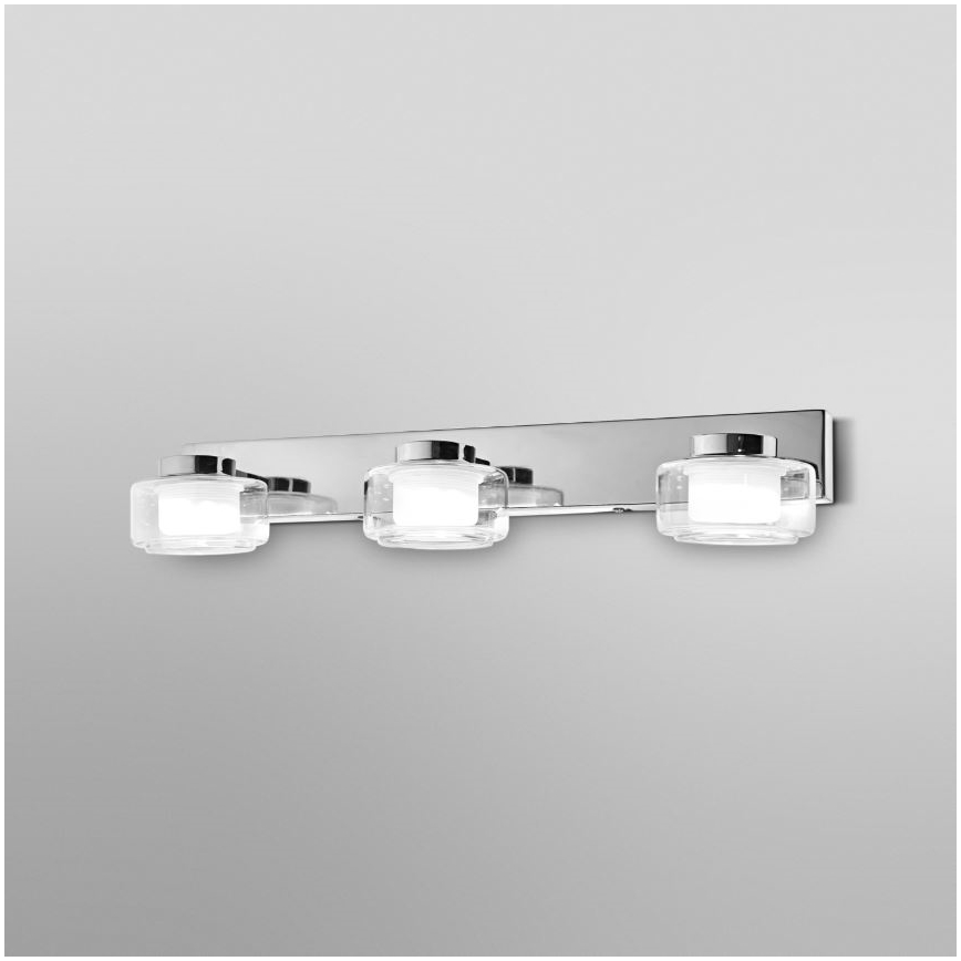 Ledvance-LED-seinävalaisin kylpyhuoneeseen ORBIS FLAME 3xLED/5,5W/230V IP44 kromi