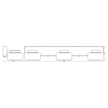 Ledvance-LED-seinävalaisin kylpyhuoneeseen ORBIS FLAME 3xLED/5,5W/230V IP44 kromi