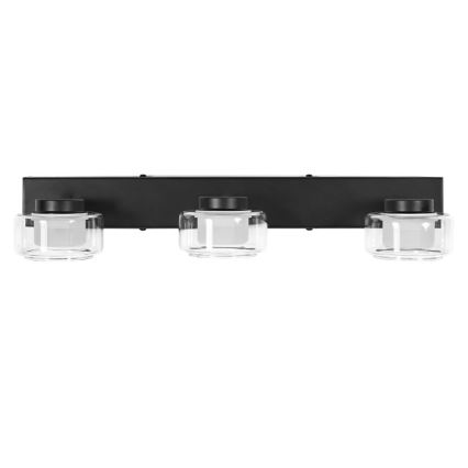 Ledvance - LED-seinävalaisin kylpyhuoneeseen ORBIS FLAME 3xLED/5,5W/230V 3000/4000K IP44 musta