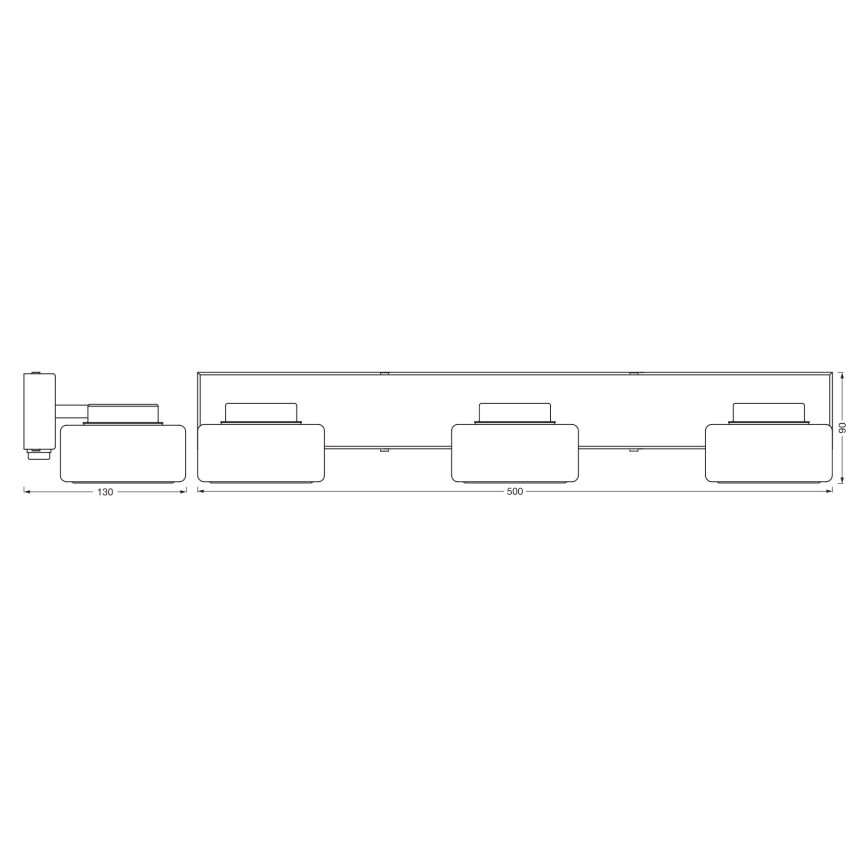 Ledvance - LED-seinävalaisin kylpyhuoneeseen ORBIS FLAME 3xLED/5,5W/230V 3000/4000K IP44 musta