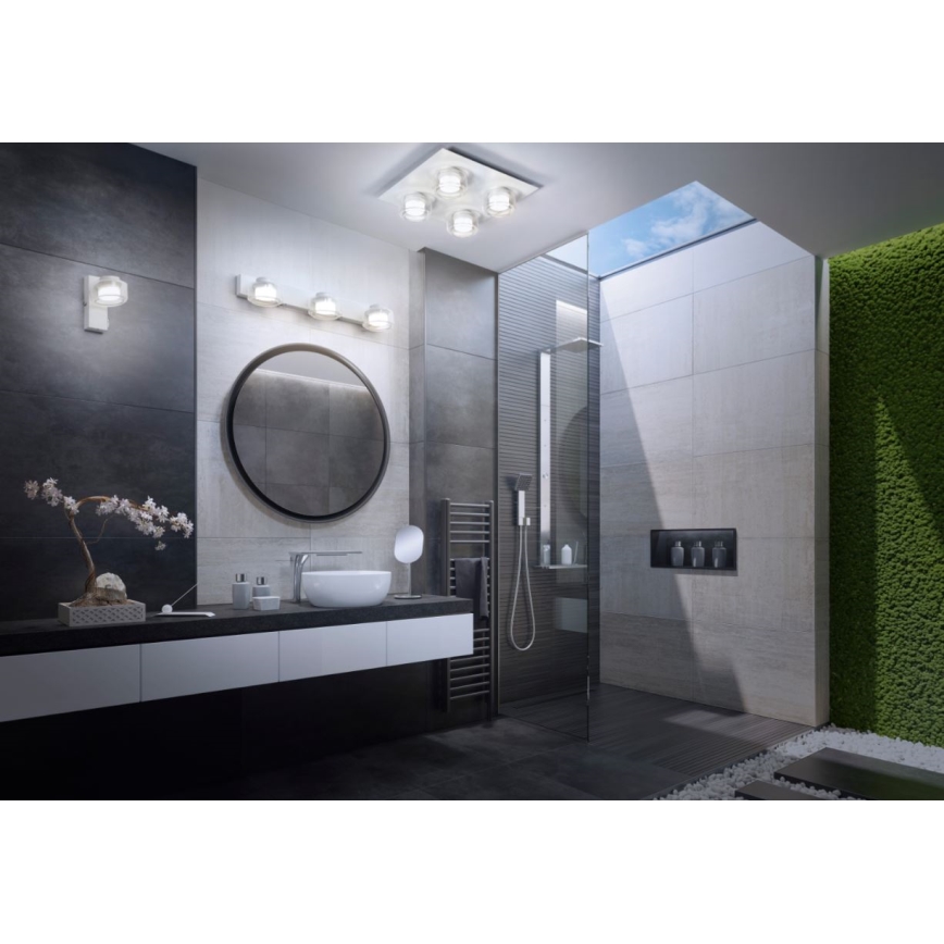 Ledvance - LED-seinävalaisin kylpyhuoneeseen ORBIS FLAME 3xLED/5,5W/230V 3000/4000K IP44 valkoinen