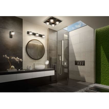 Ledvance - LED-seinävalaisin kylpyhuoneeseen ORBIS FLAME LED/5,5W/230V 3000/4000K IP44 musta