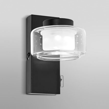Ledvance - LED-seinävalaisin kylpyhuoneeseen ORBIS FLAME LED/5,5W/230V 3000/4000K IP44 musta